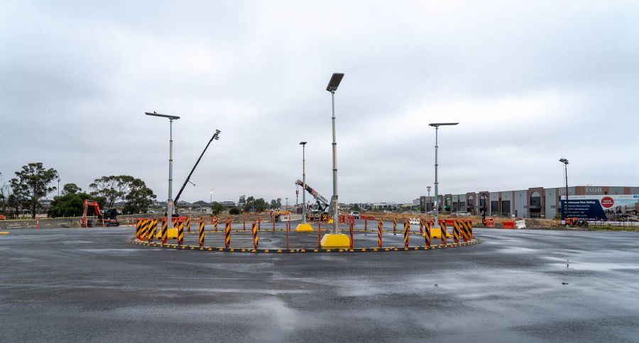 Roundabout removed on Thompsons Rd