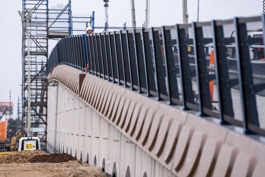 Barriers have been installed for the new Ferris Road bridge