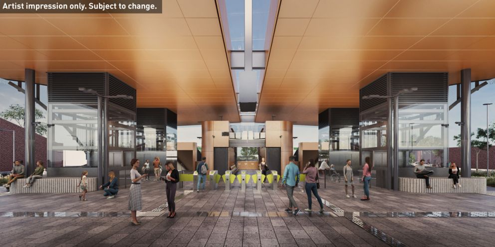 The new Glenroy Station concourse. Artist impression only. Subject to change.