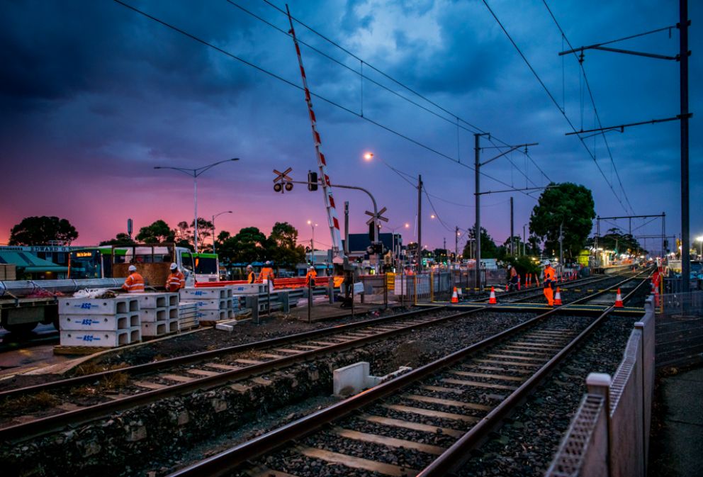 Works continue through the night and into Saturday morning during the recent occupation