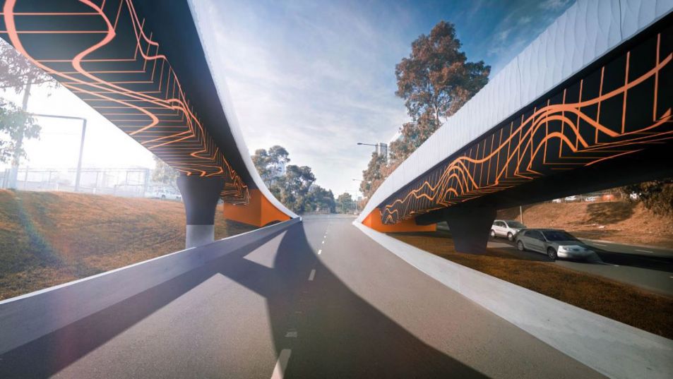 An artist's impression of the new Wurundjeri Way extension.