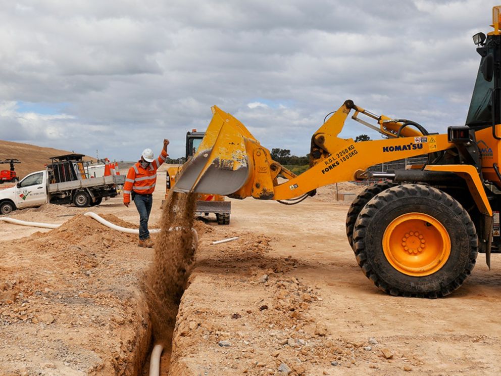 Installing drainage on Governor Road