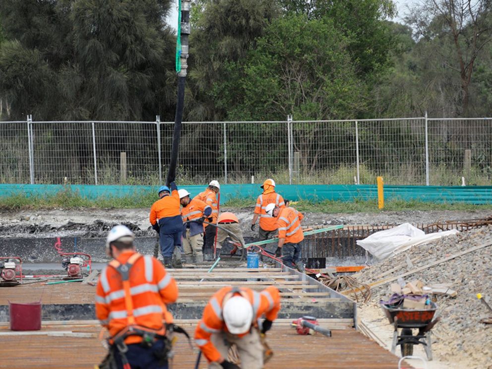 Starting work to build and install drainage near Braeside Park - March 2020