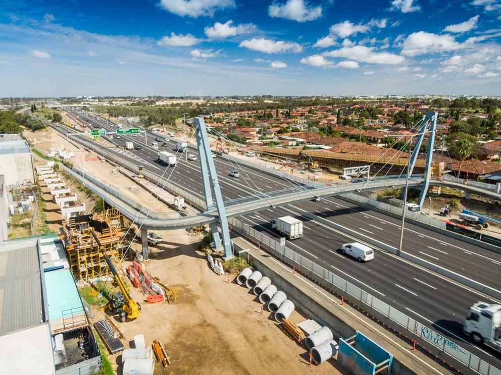 Blaxland Avenue overpass aerial view