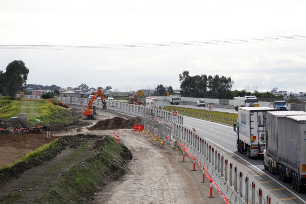 O'Herns Road Upgrade - construction progress image on stage 2, May 2020