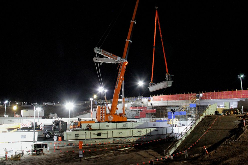 June 2020 - O'Herns Road bridge beam installation