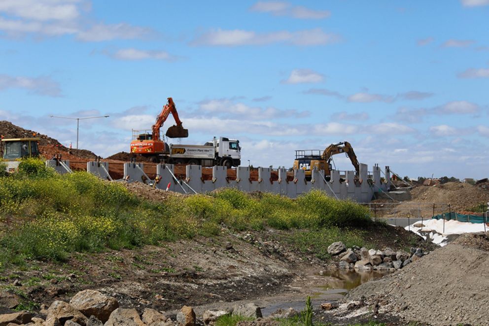 O'Herns Road Upgrade - construction progress image on stage 2, Nov 2020