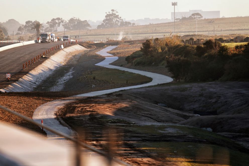 The new shared walking and cycling path between the Dingley Bypass and Old Dandenong Road