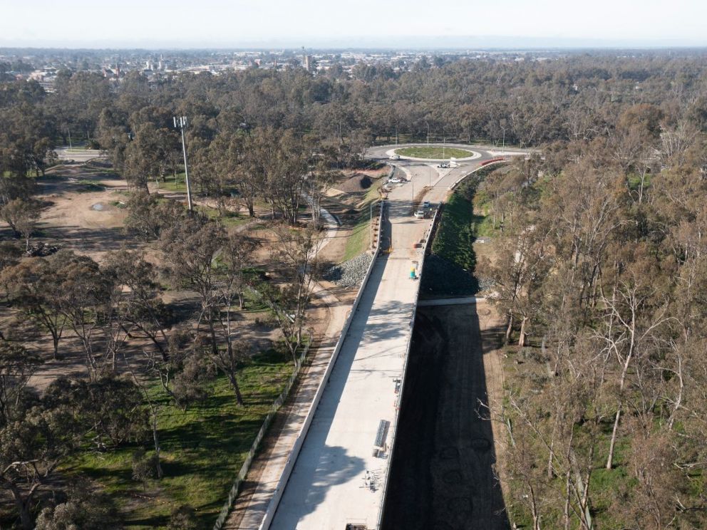 Bridge approach span for Campase River (Warren Street top of image) 