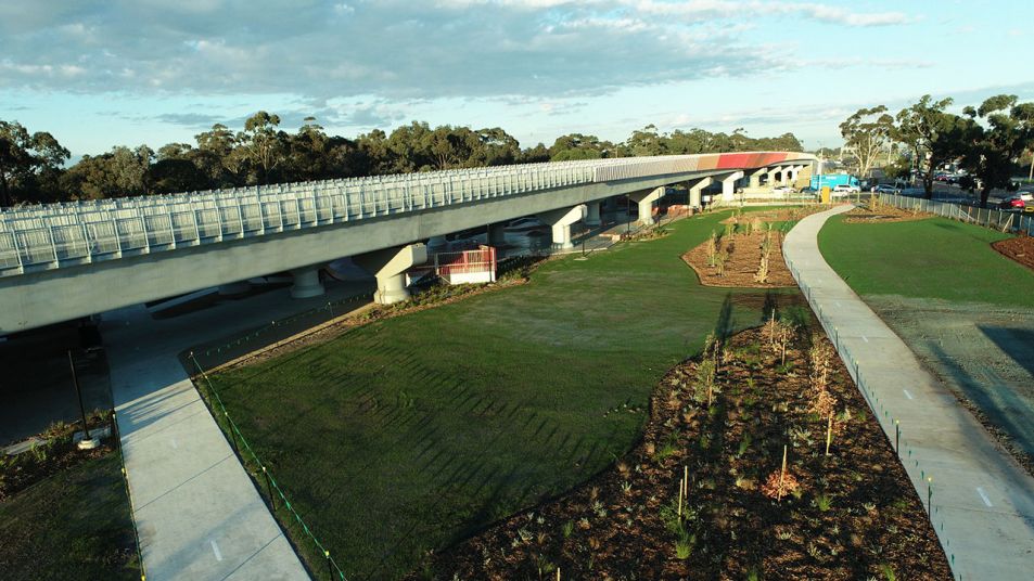 The open space surrounding the Werribee line elevated rail