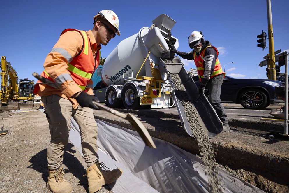 South Road and Nepean Highway construction image November 2021