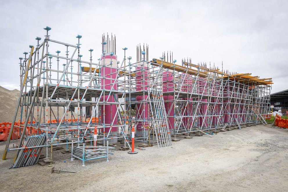 Installation of Scaffolding for Pier 1