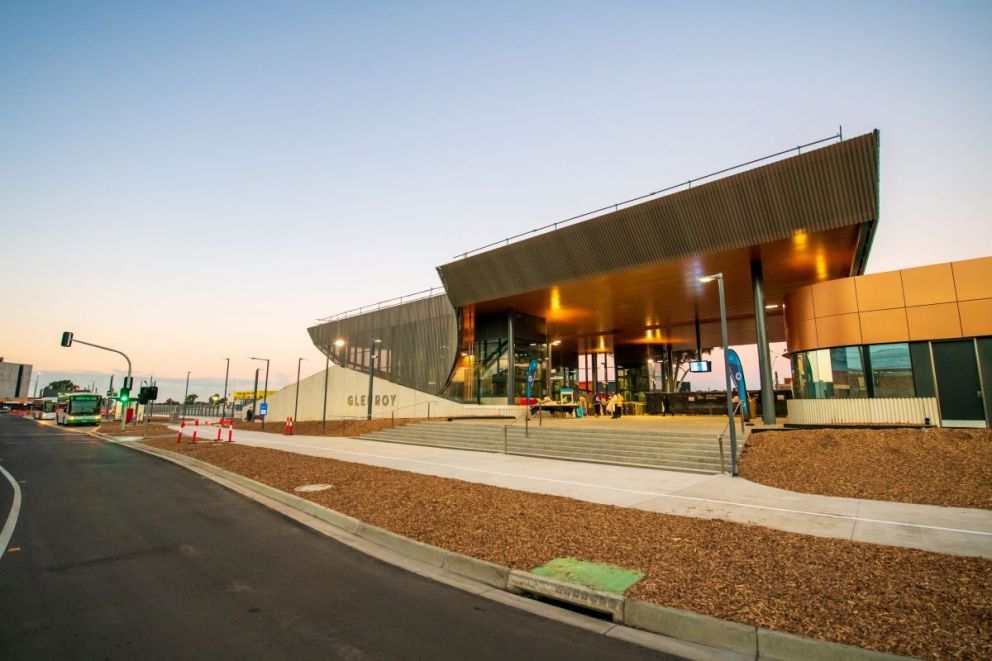 Entrance to the new Glenroy Station opening