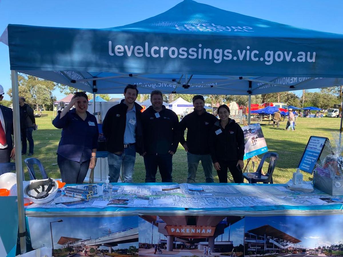 The Pakenham Level Crossing Removal Project stall at the Pakenham Show
