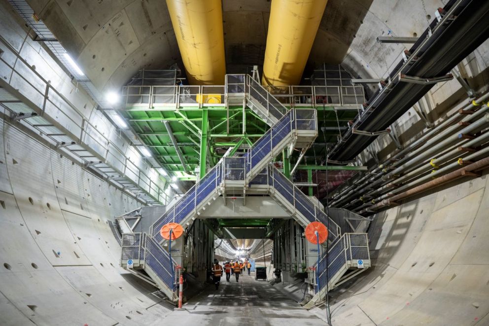 Examining the lined tunnel