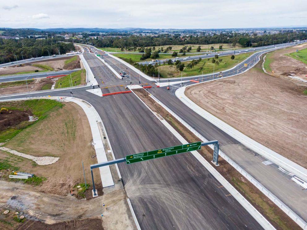 Beaconsfield Interchange from O'Shea Road extension