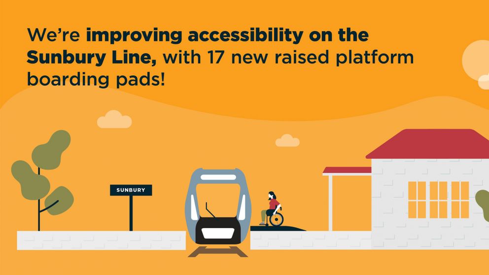 We're improving accessibility on the Sunbury Line, with 17 new raised platform boarding pads!