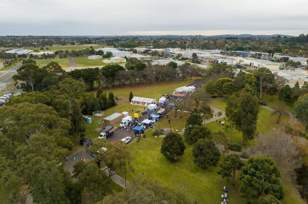 Drone footage of the Berwick Community Fun Day