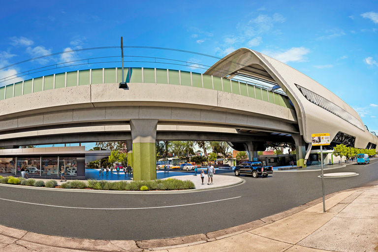 Artist impression of the new Noble Park Station