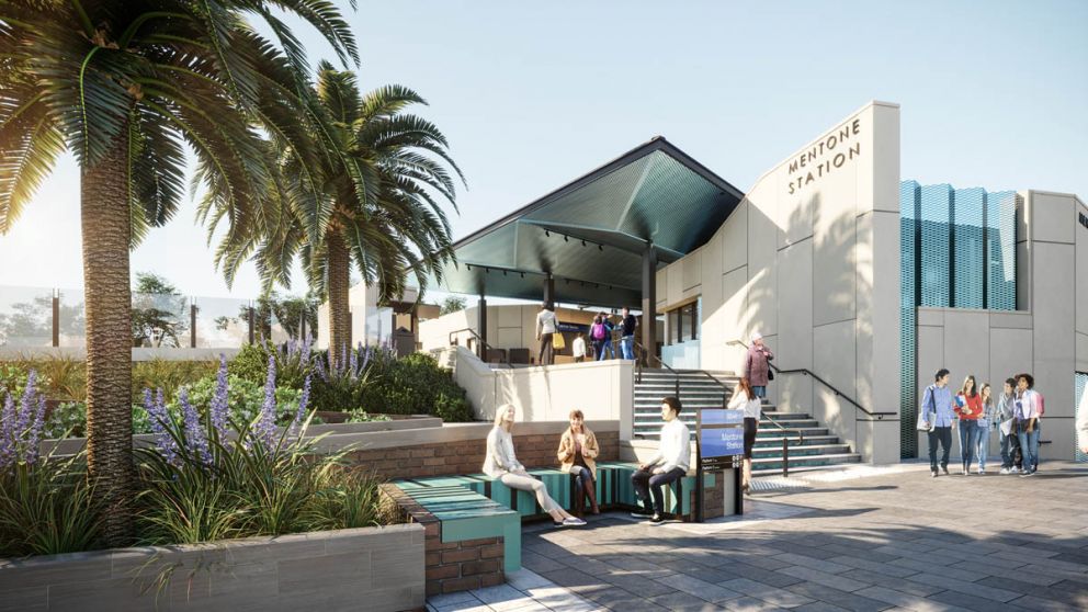 Artist's impression of the entry to Mentone Station