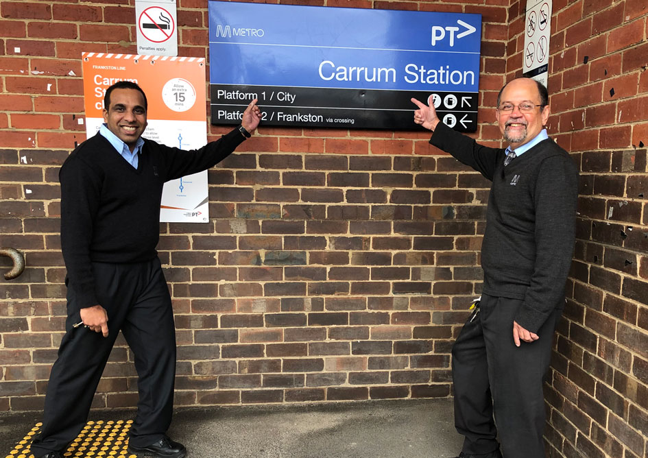 Station staff farewell Carrum