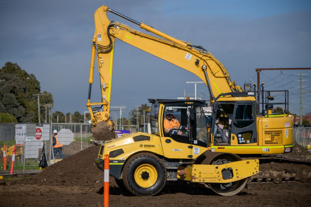 Works powering ahead at Keon Parade.