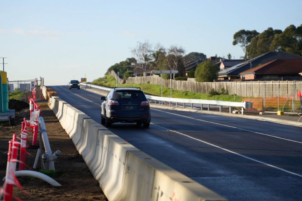 Our newly opened southern lanes on Hall Road following a successful traffic switch