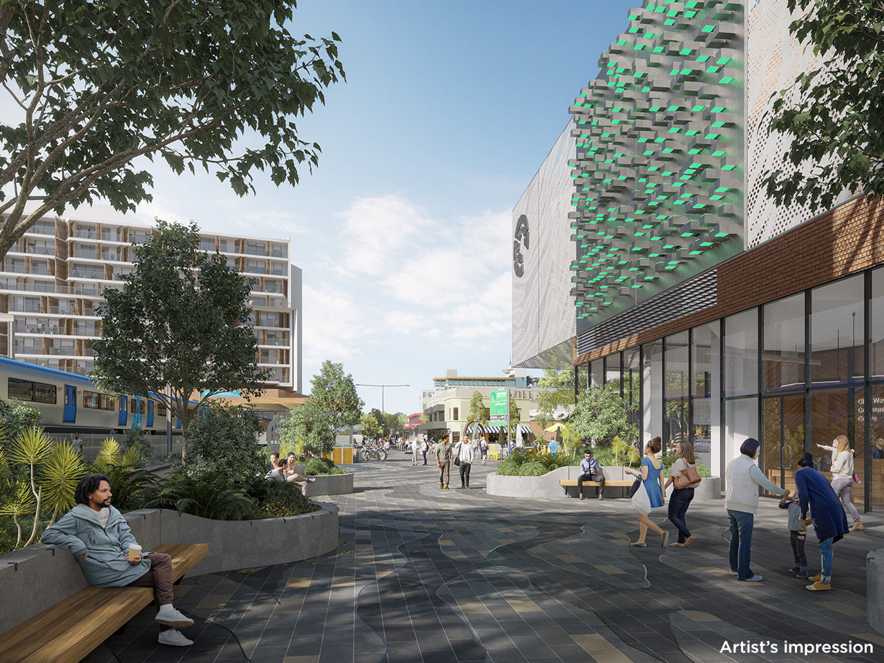 Artists impression SRL station in Glen Waverley