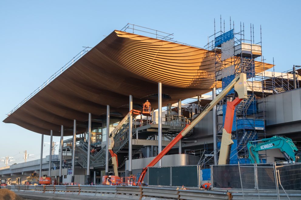 The roof at Pakenham Station