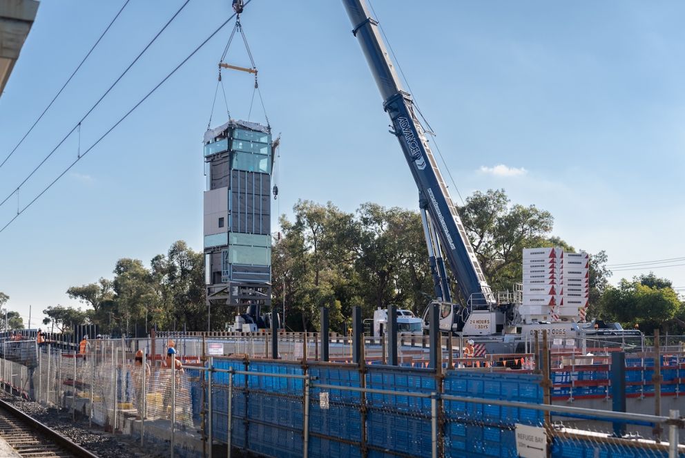 The buildings are built off site and then delivered to Dublin Road