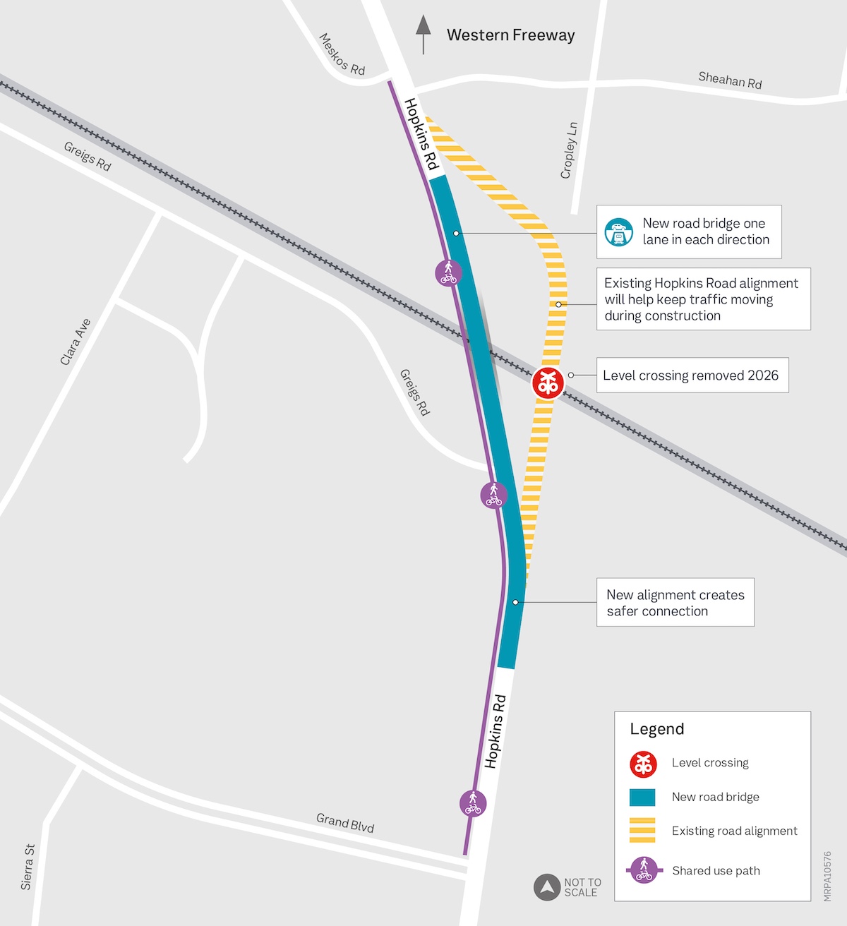 Hopkins Road bridge map