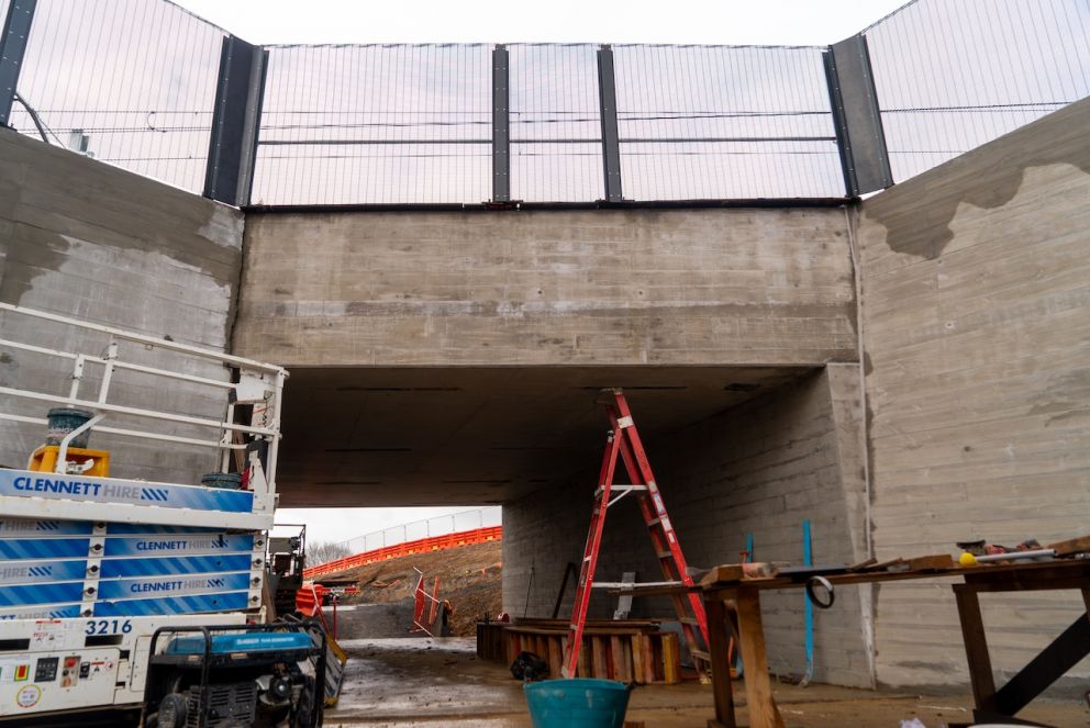 Construction continues on the Cave Hill Road underpass