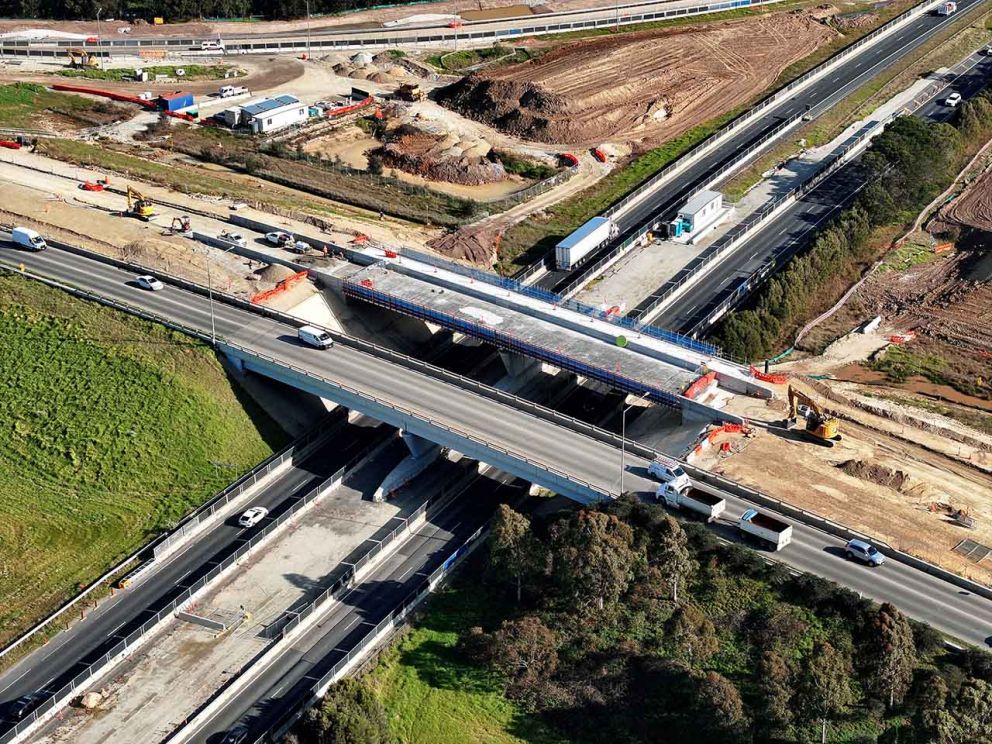  June 2024- The completed deck on the of the new Healesville-Koo Wee Rup Road bridge