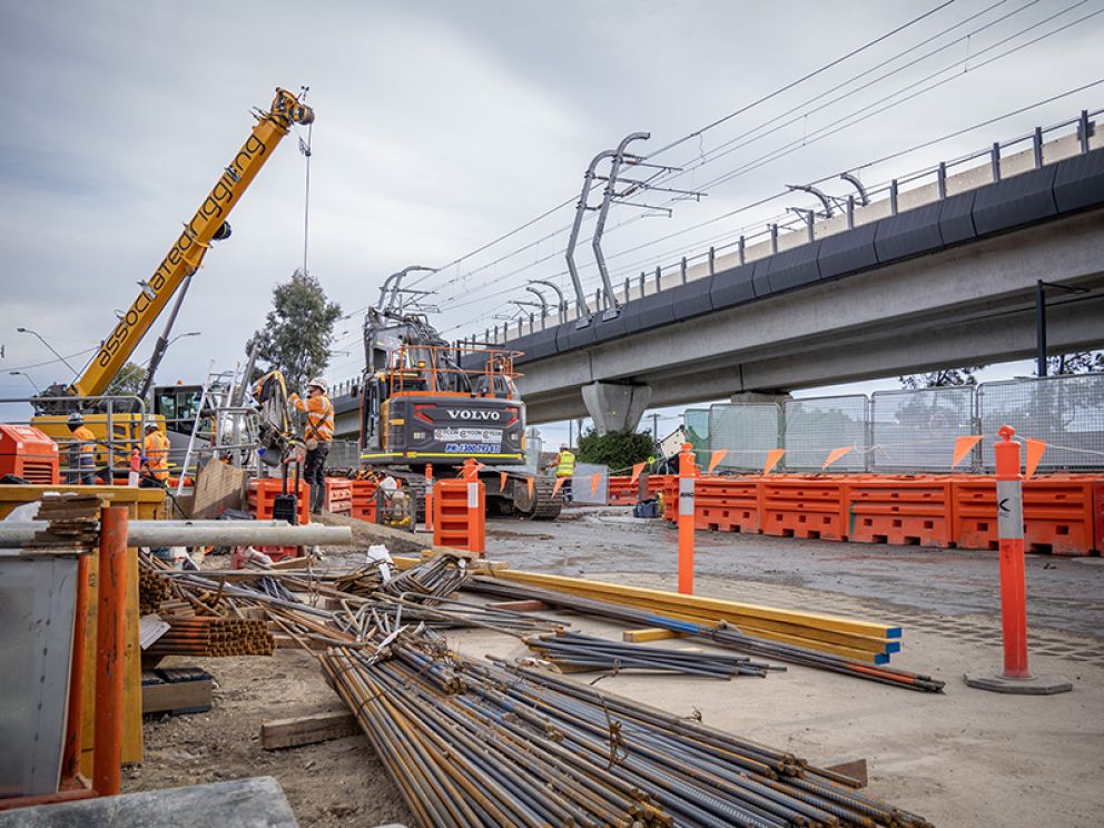 Image showing ongoing works and crew out onsite in Clayton