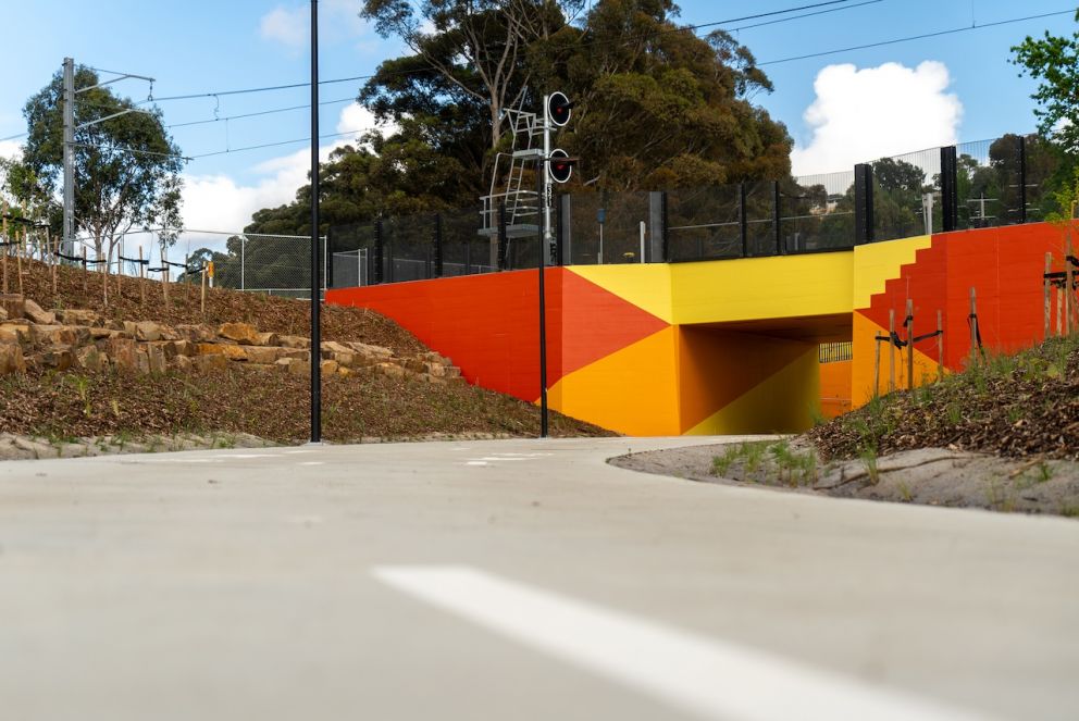 The new Cave Hill Road underpass features extensive lighting