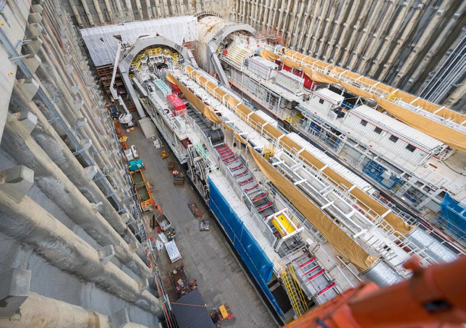 Both TBMs in the launch area at Watsonia