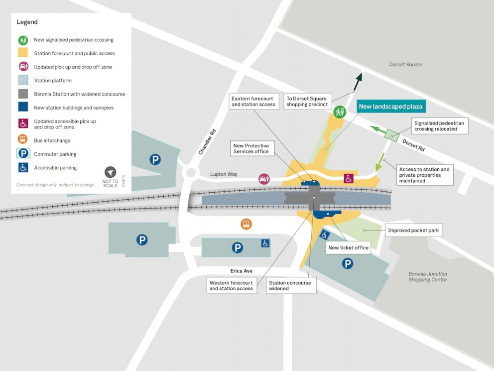 Boronia Station Upgrade – concept design map