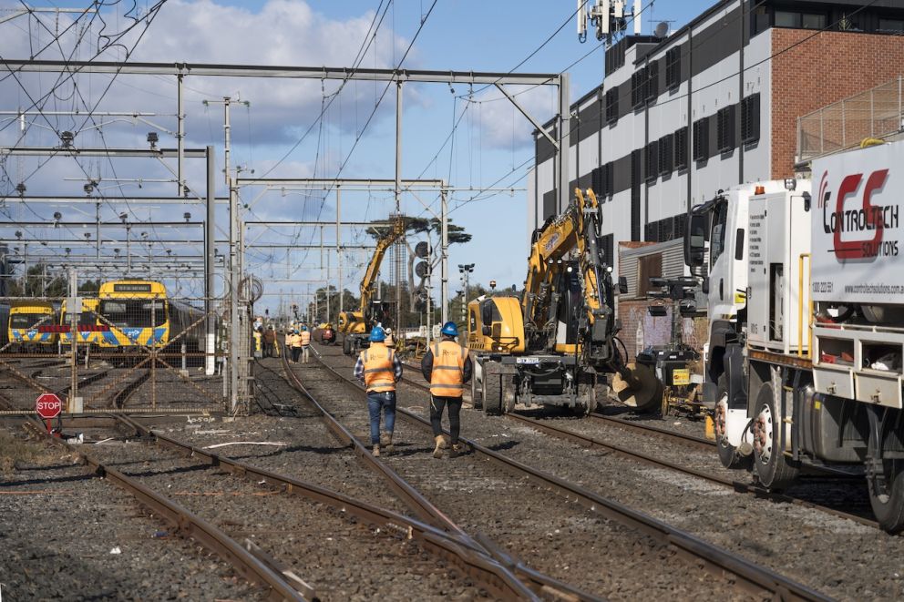 Track Force Protection Coordinators on duty near Mordialloc Stabling Yard as works happen under full occupation