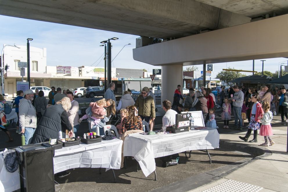 Local traders had stalls at the community celebration