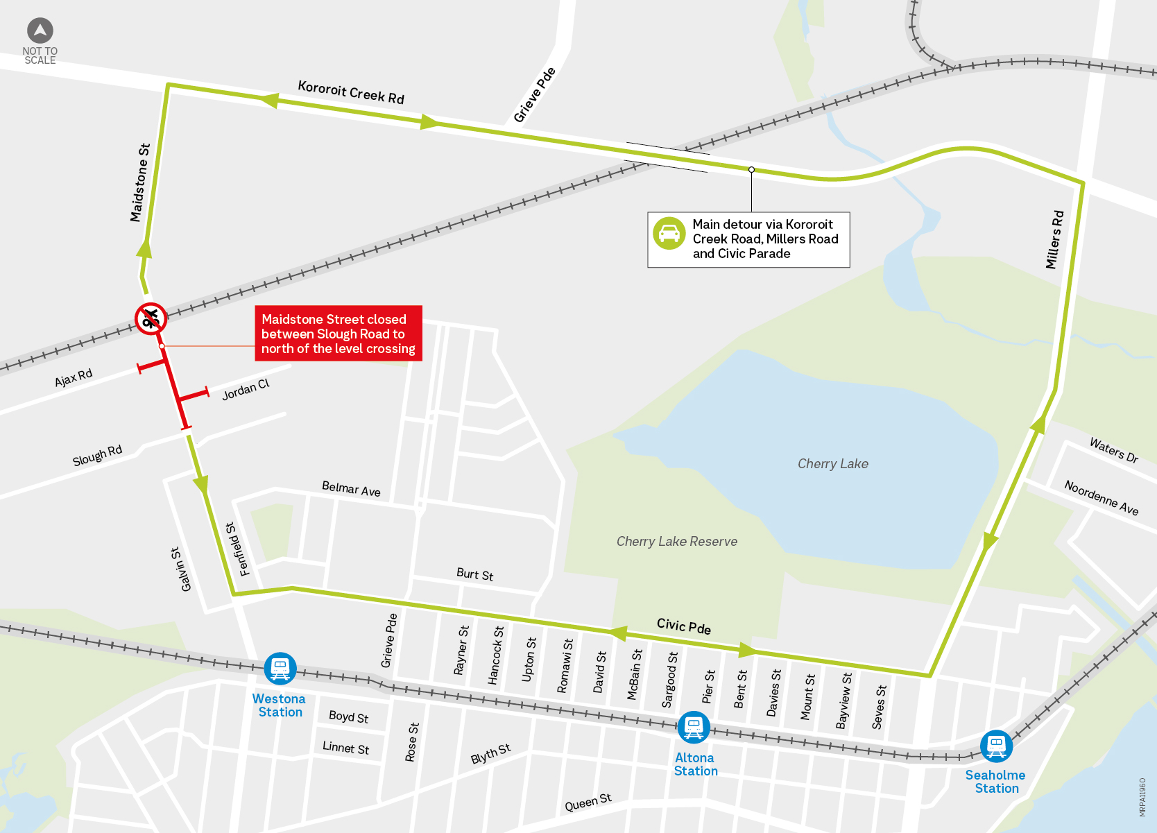  Maidstone Street closure map