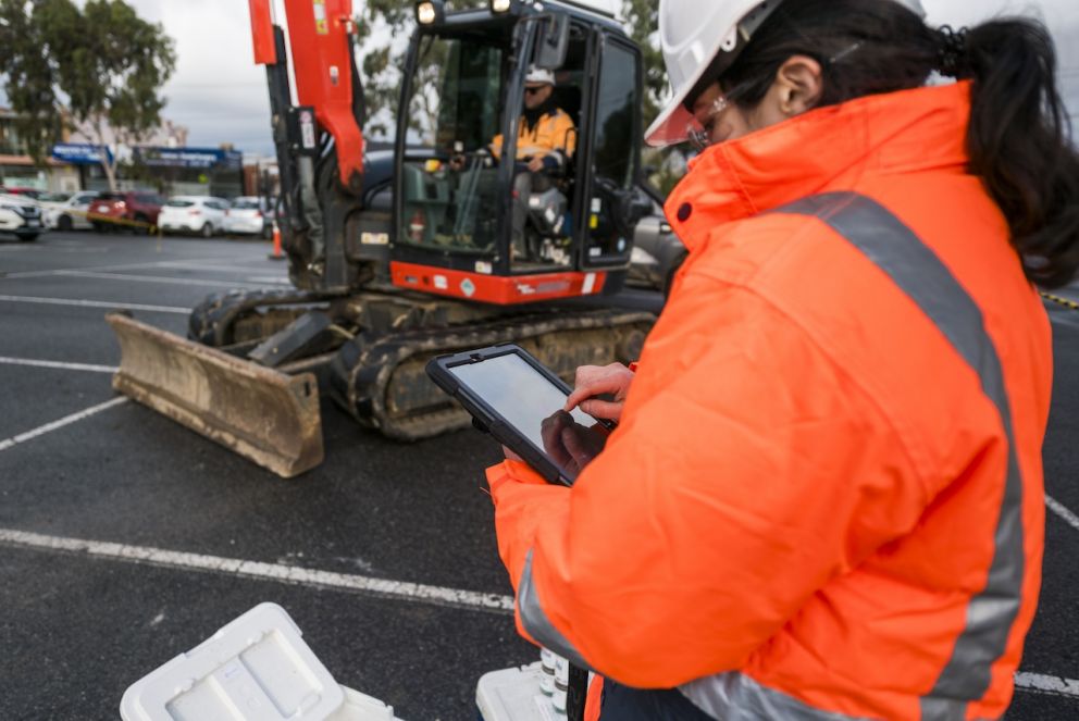 Workers on site