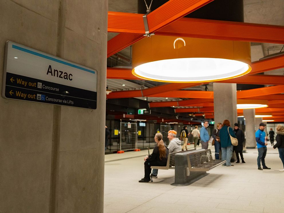 Anzac Station platforms