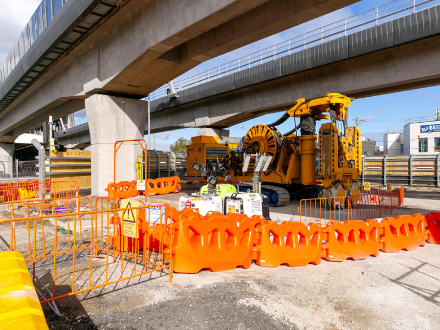Image shows machinery on SRL construction site in Clayton. 