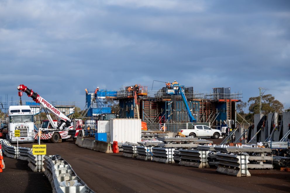 Construction near Coburns Road in Melton
