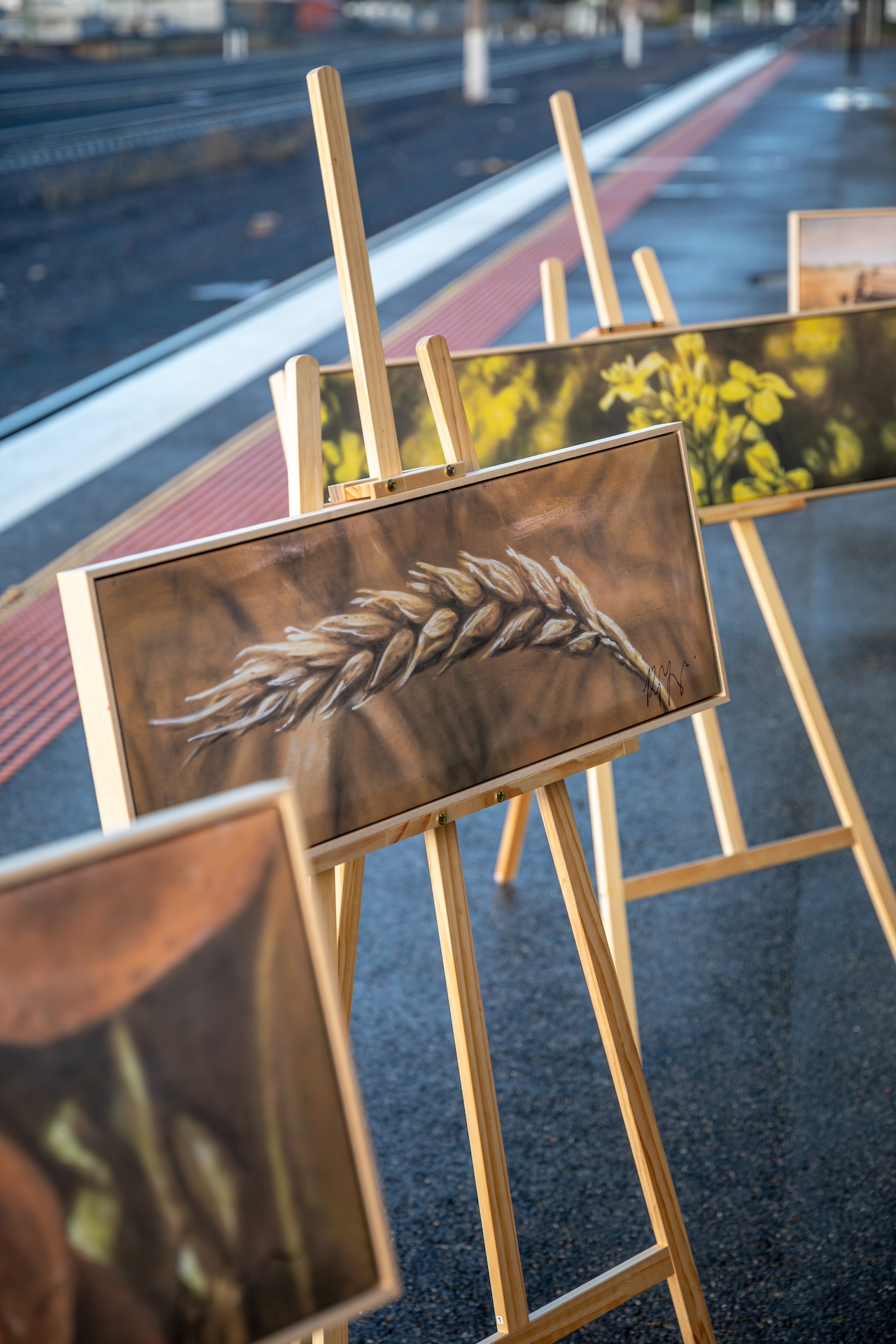 Painting of an ear of wheat