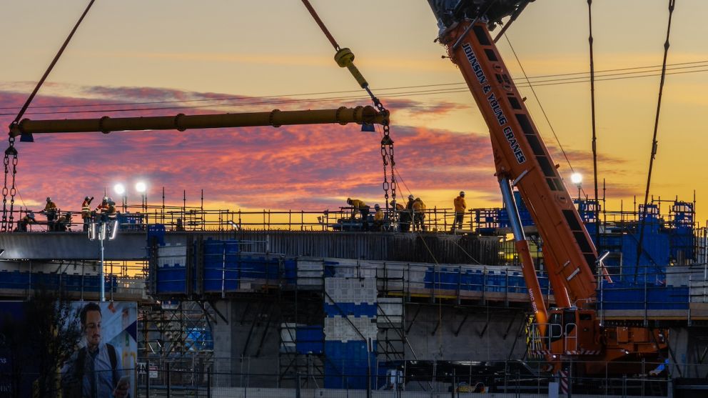 Crews worked around the clock during the construction blitz at Ferris Road