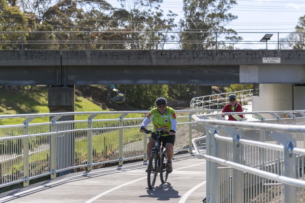 New shared use path at Webster Street