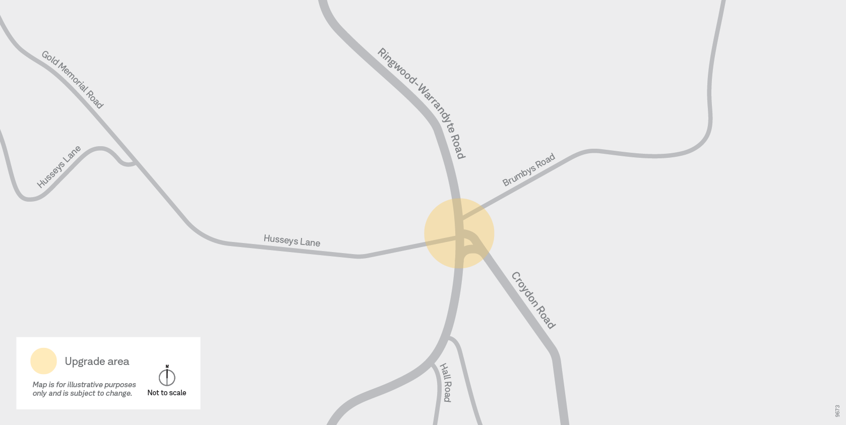 Warrandyte Five Ways Intersection Upgrade project overview map