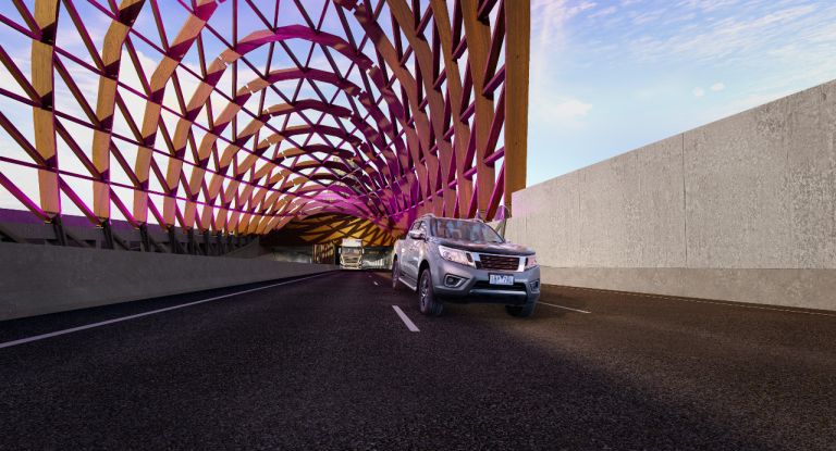 Oversized car in new West Gate Tunnel