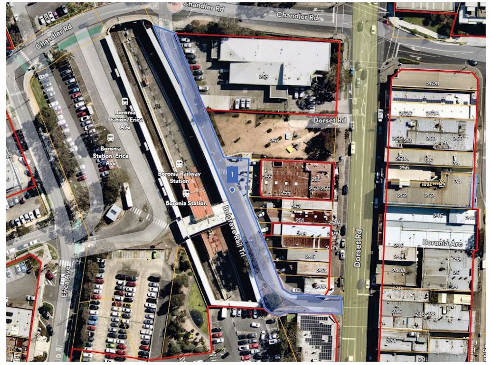 Boronia Station Upgrade area map